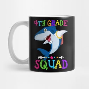 Shark Team 4th Grade Squad Teacher Back To School Mug